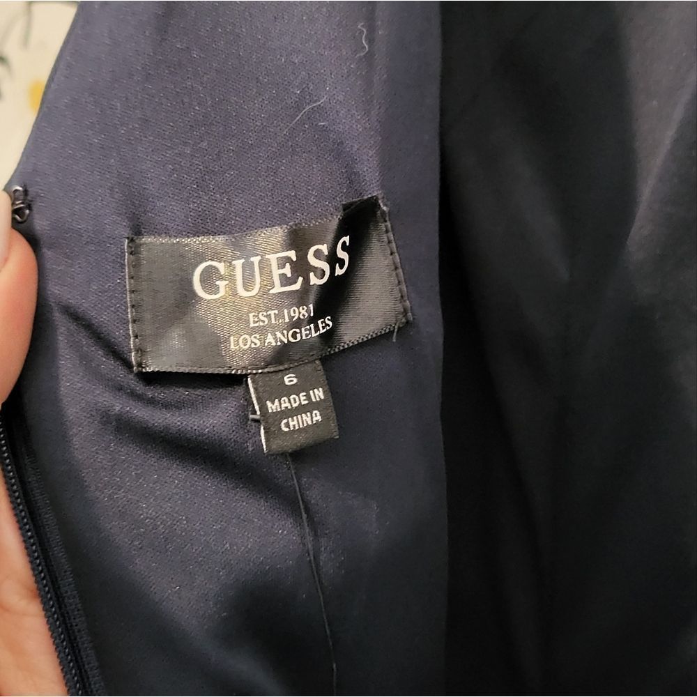 GUESS mini dress blue navy sequin size 6 NWT - Picture 7 of 9